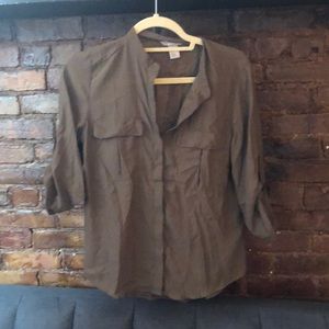Army green blouse